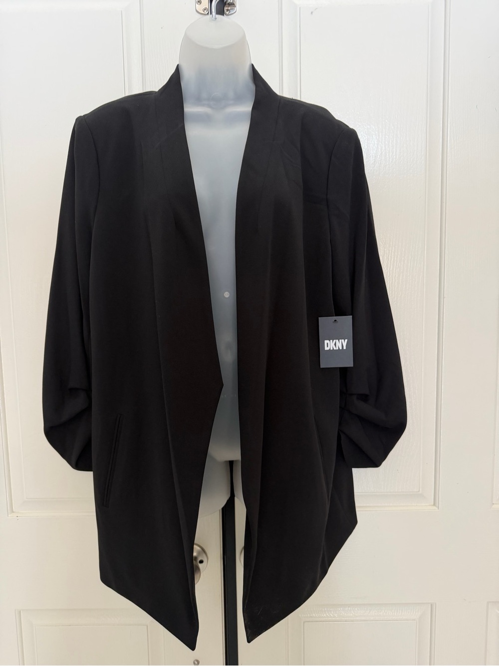 DKNY Black Open-Front Blazer Jacket XL